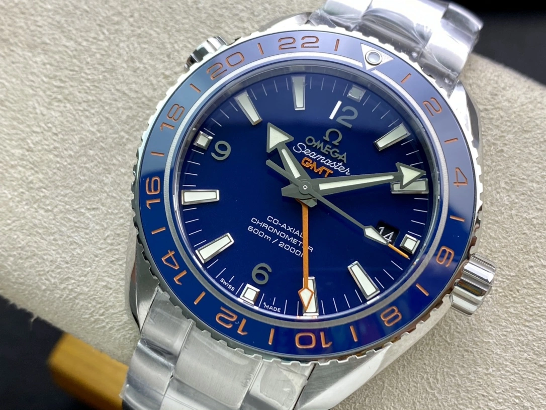 CBD Factory Omega Seamaster Planet Ocean 600M GMT “GoodPlanet” Blue Dial Orange Aluminum GMT hand Blue Ceramic Bezel (232.30.44.22.03.001) 1:1 Super Clone – DD8605 Movement Unisex 243